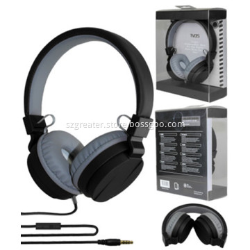 High quality  colorful wired headset foldable headphones